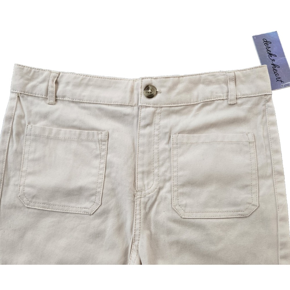 Derek Love Girl's  Patch Front Pocket Wide Leg Ankle Pants 100%‎ Cotton Size 12 - Picture 2 of 10